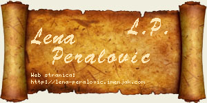 Lena Peralović vizit kartica